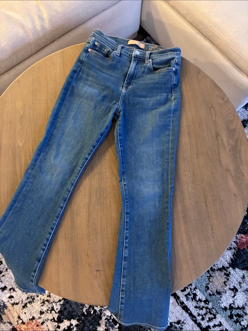7 For All Mankind Blue Flare Jeans